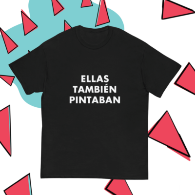 'Camiseta-Básica-Mujer---Ellas-También-Pintaban'-hombre-negra